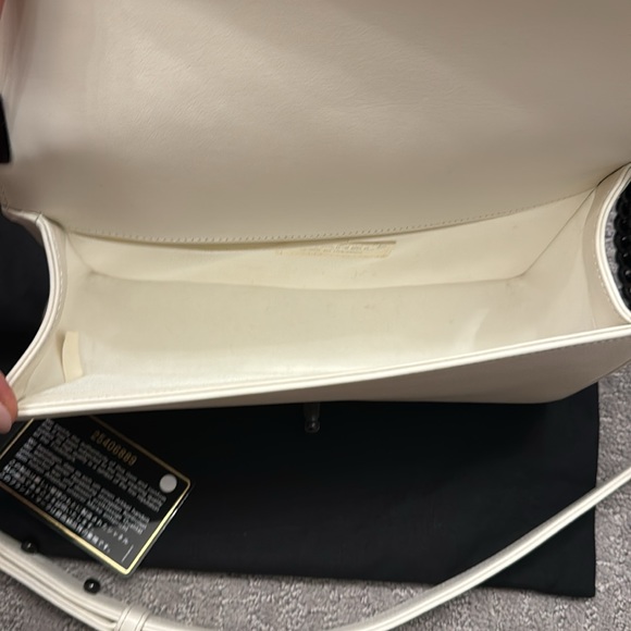 Authentic Chanel Ivory Black Boy Flap Bag - Picture 15 of 15